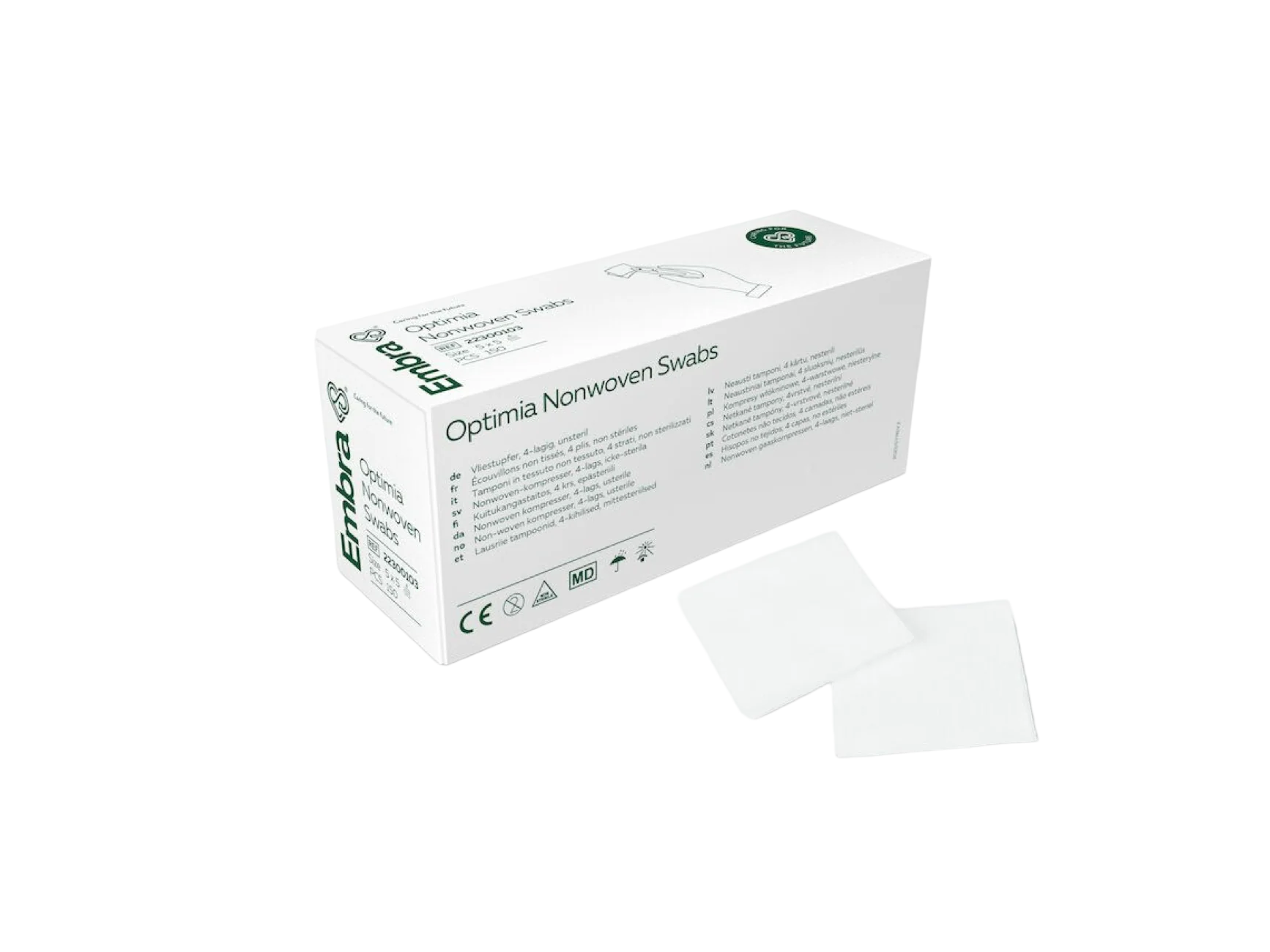 10X10 CM KOMPRESS NONWOVEN EMBRA 4L