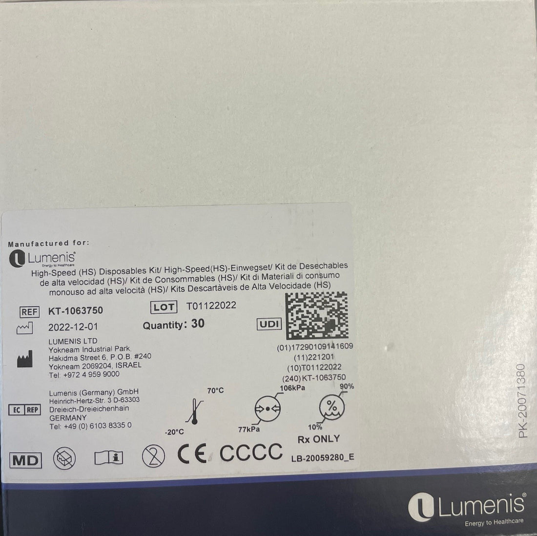 Lumenis LightSheer - High Speed ​​Handpiece Disposable Tips