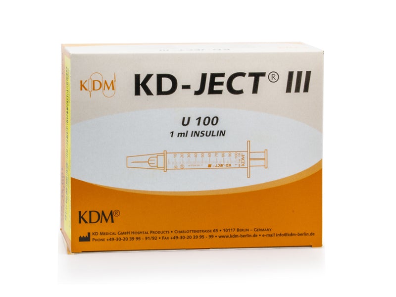 INSULIN SYRINGE KD-JECT 3-COMP 1ML 30G 12MM 100PCS