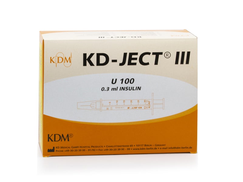 INSULIN SYRINGE KD-JECT 3-COMP 0.3ML 30G 8MM 100PCS